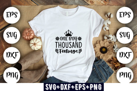 Baby Funny One Boy Thousand Feelings Graphics for T-Shirt Designs
