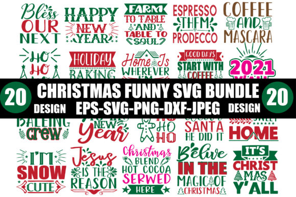 Christmas Funny SVG Bundle for Graphics and Crafts