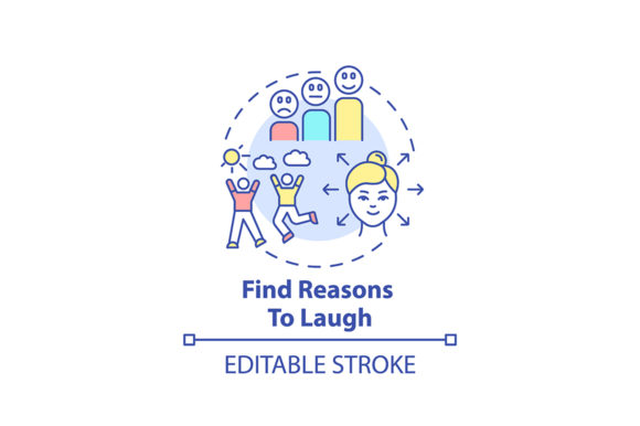 Find Reasons to Laugh Concept Icon: A Smart Graphics and Icons Choice for Sellers
