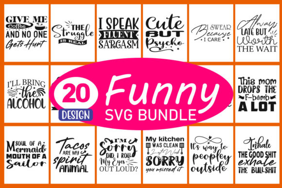 Funny Svg Designs Bundle: Graphics for Crafts & Blogs