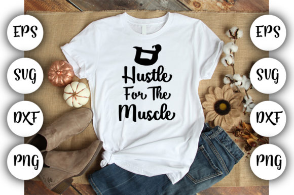 Funny Yoga Hustle for the Muscle Graphics & T-Shirt Designs