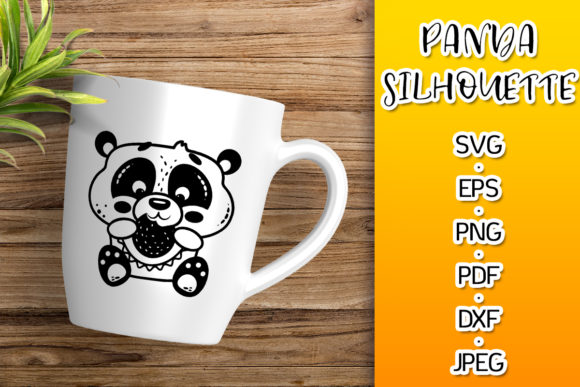 Panda Bear Silhouette Illustration for Modern Graphics