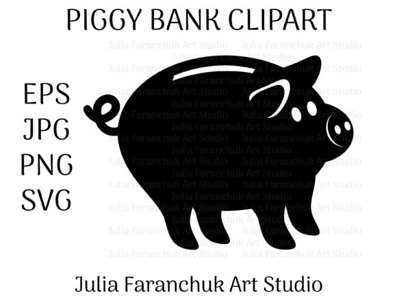 Piggy Bank Graphics for Illustrations & Commercial Use